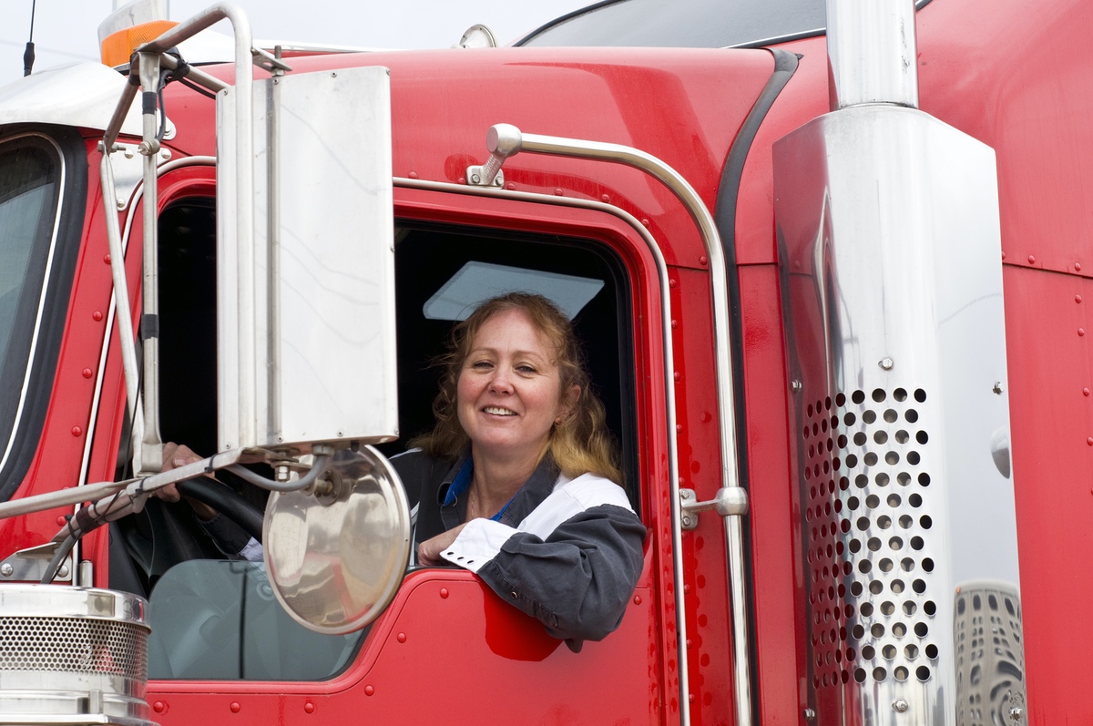 Commercial Truck Driver In Truck